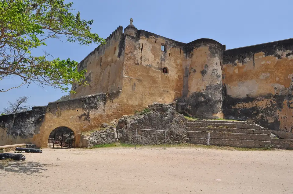 The walls of Fort Jesus in Mombasa