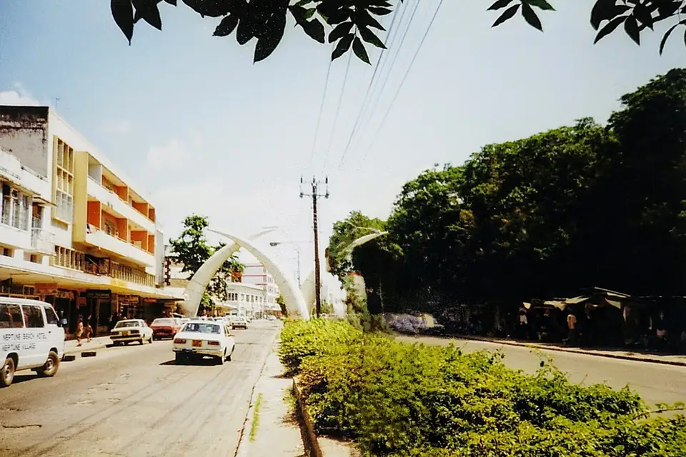 The tusks on Moi Avenue, Mombasa