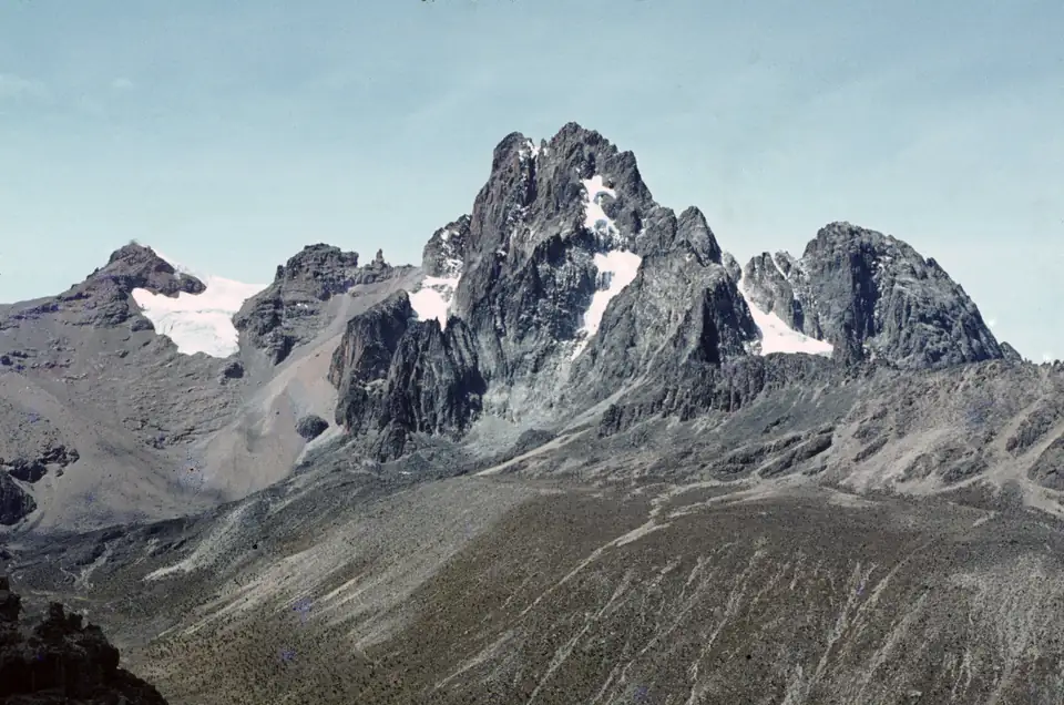 Mount Kenya's peaks and the Gregory Glacier