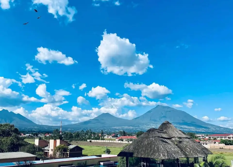 Muhabura volcano seen from Musanze