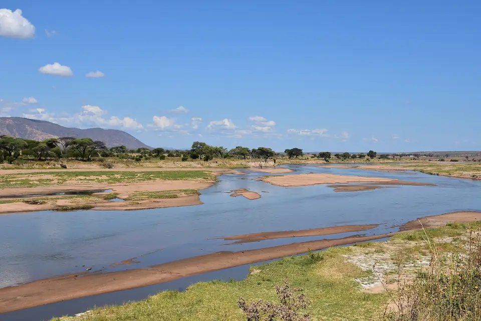 The Great Ruaha River winding through Ruaha National Park